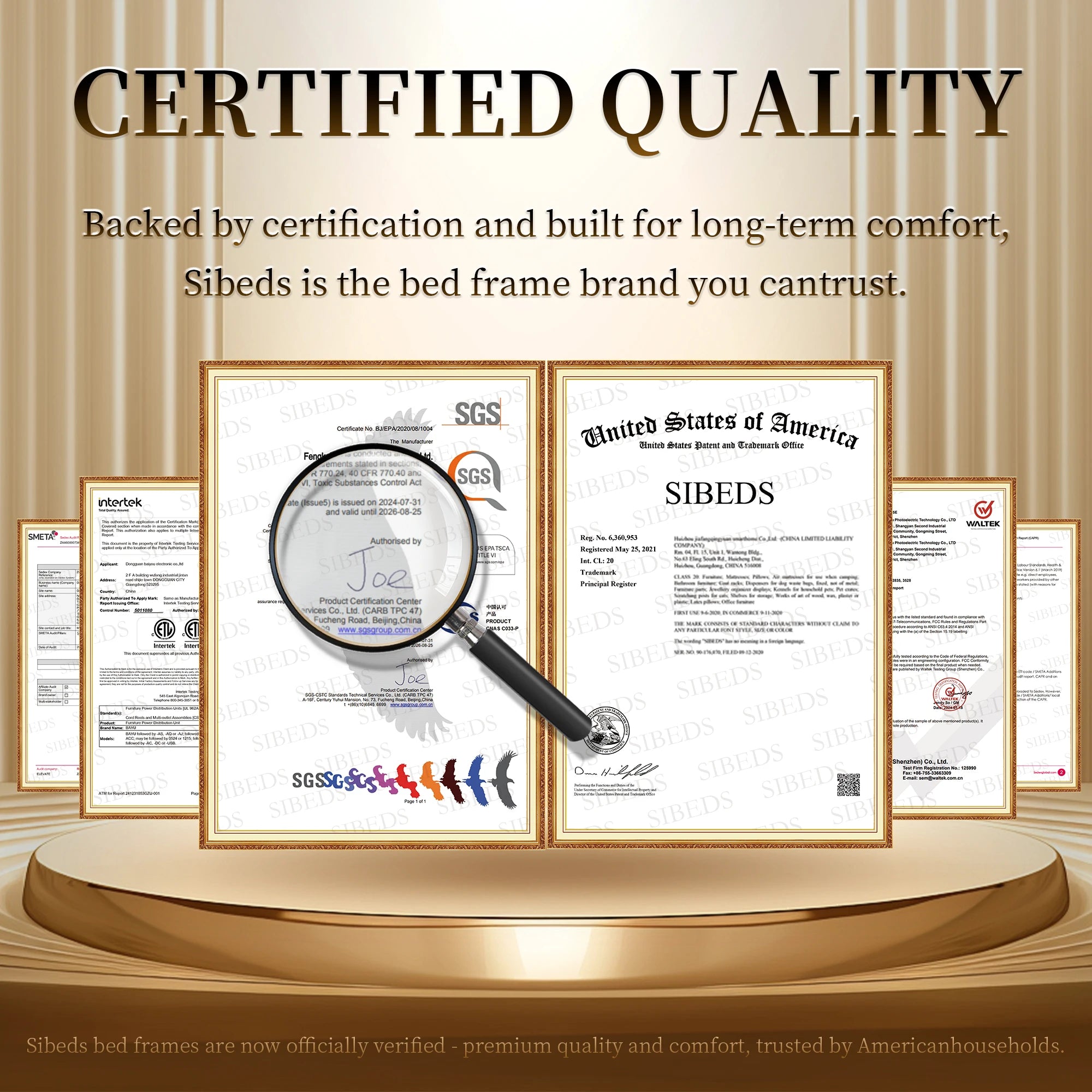 Full Size Teddy Upholstery LED Bed Frame