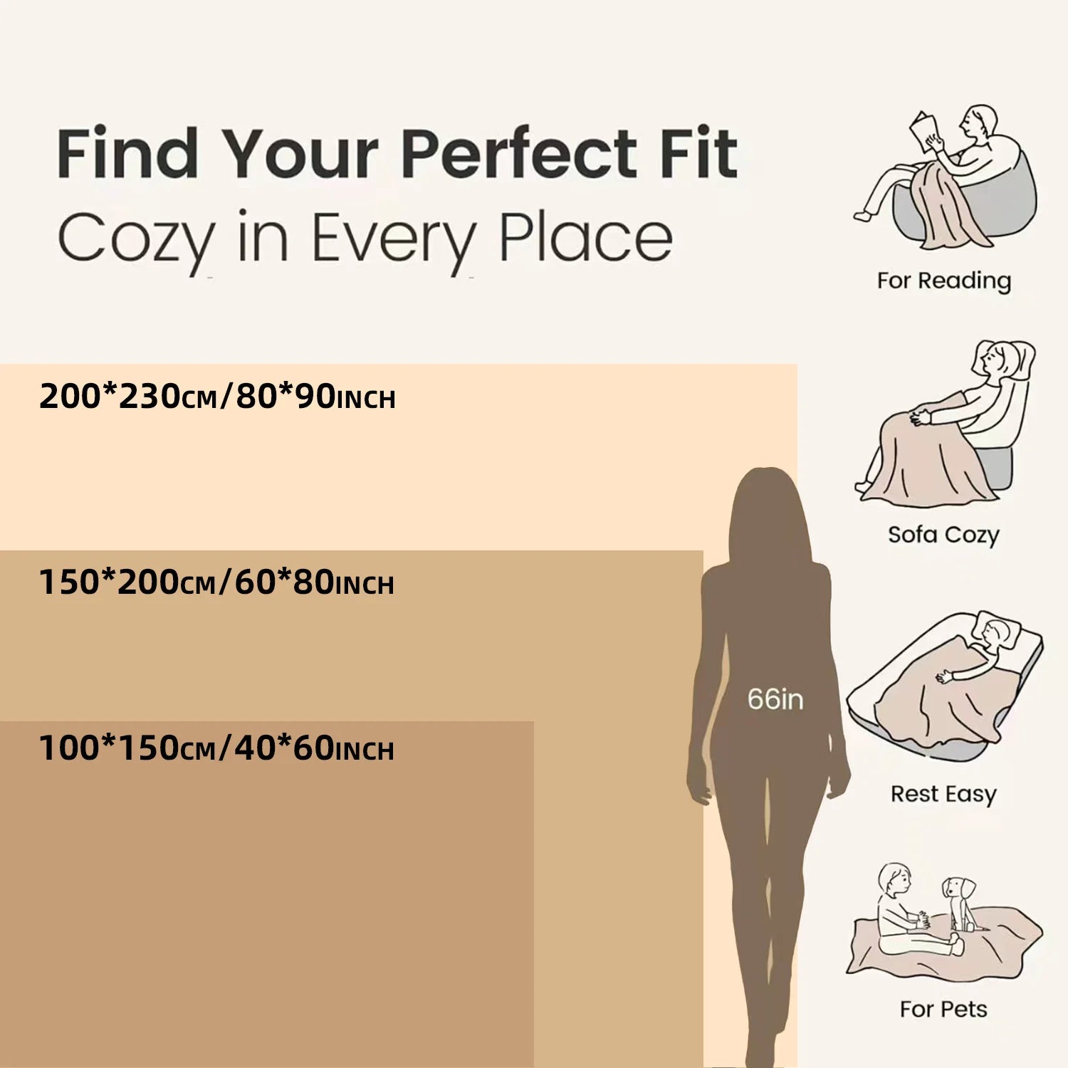 Oversized Warm Fleece Throw