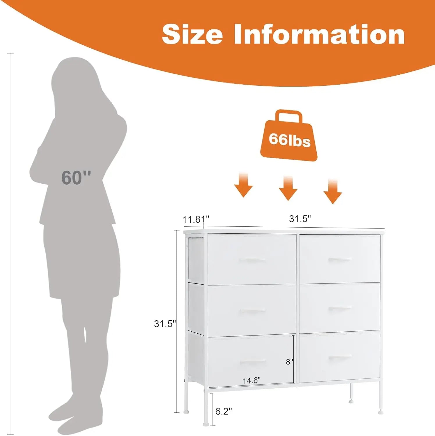 6 Fabric Drawer Dresser