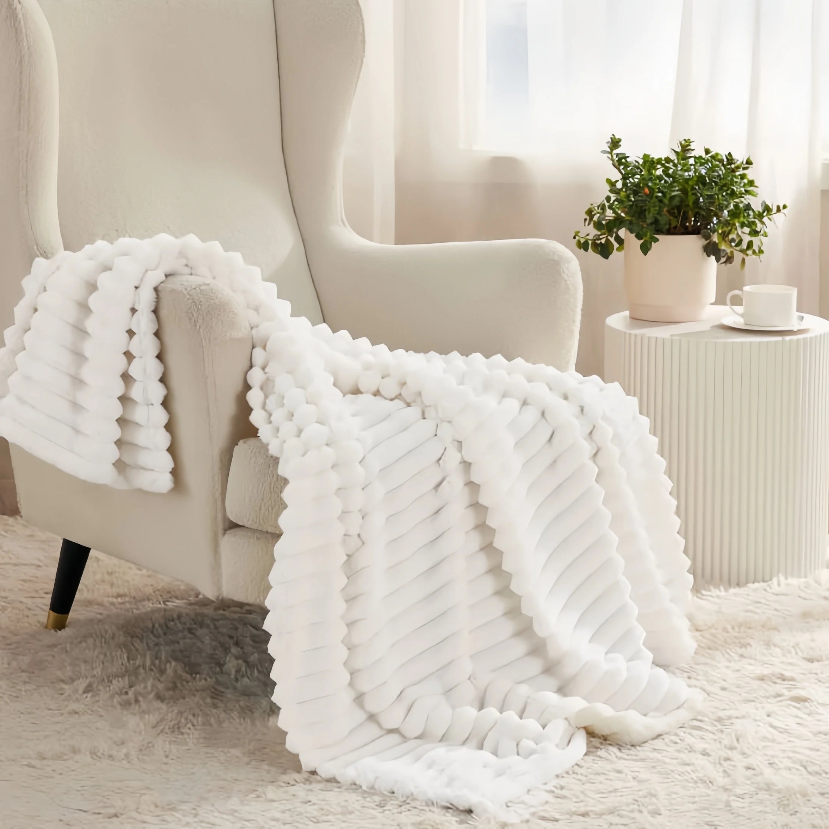 Oversized Warm Fleece Throw