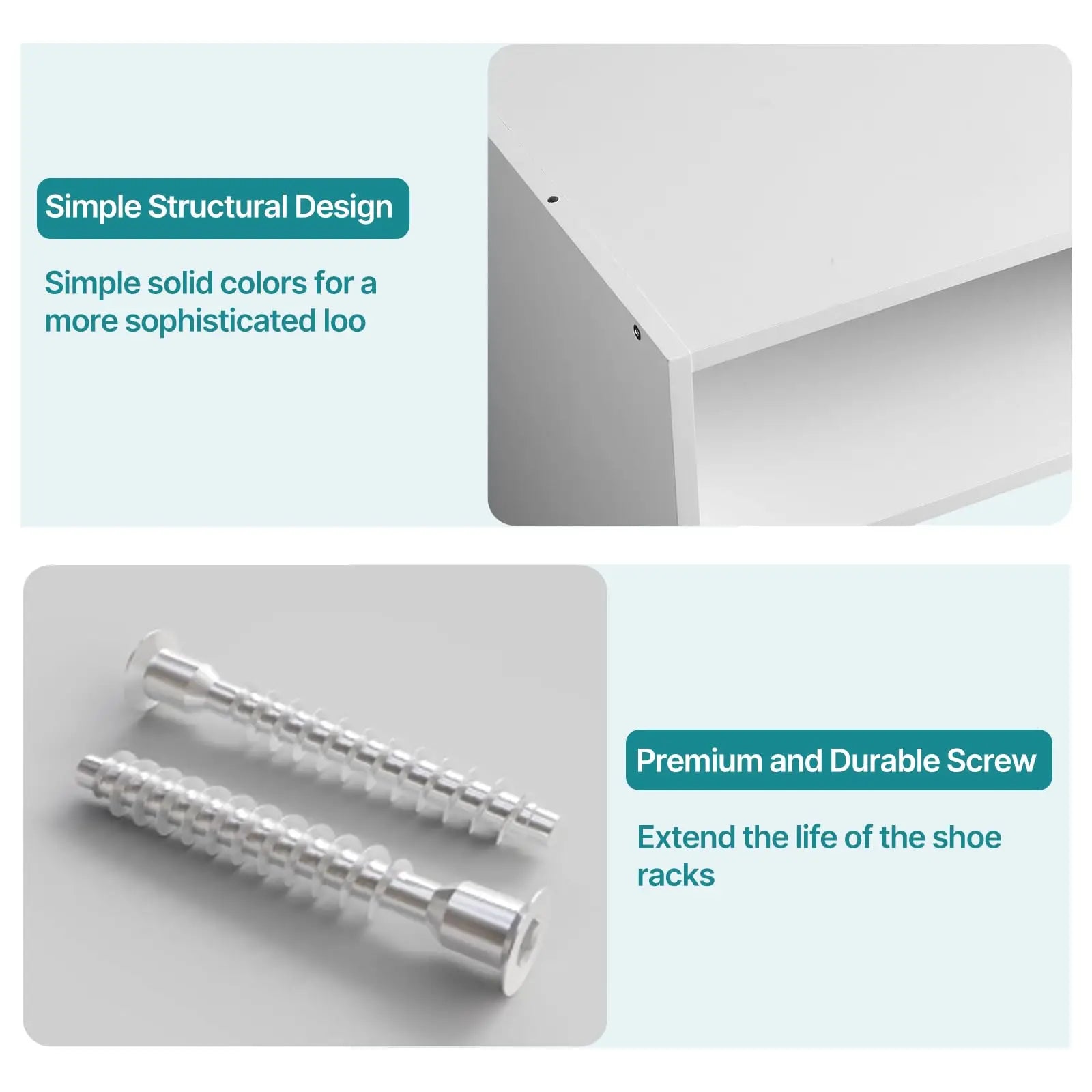 2-Tier Wooden Stackable Shoe Cabinet
