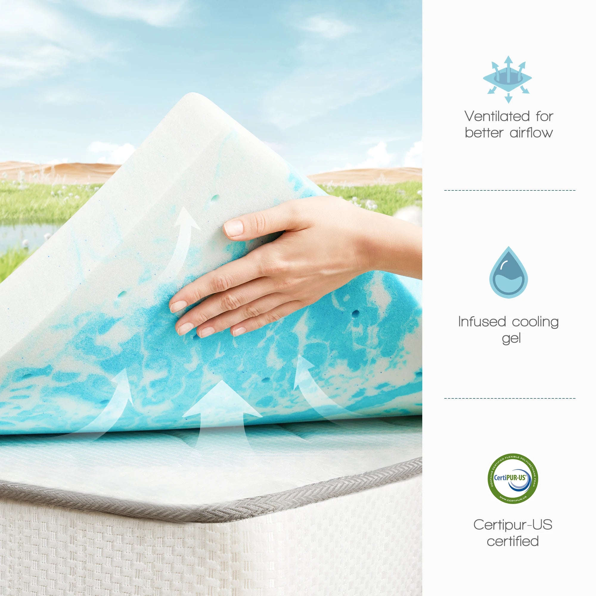 4 Inch Gel Memory Foam Mattress Topper