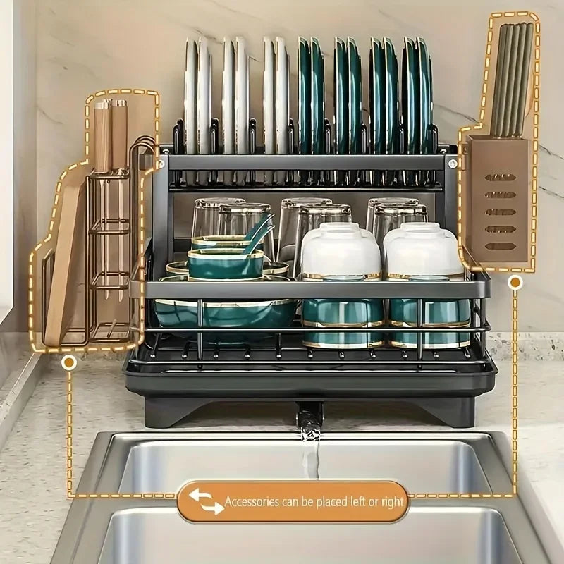 Double-Tier Extendable Dish Drainer
