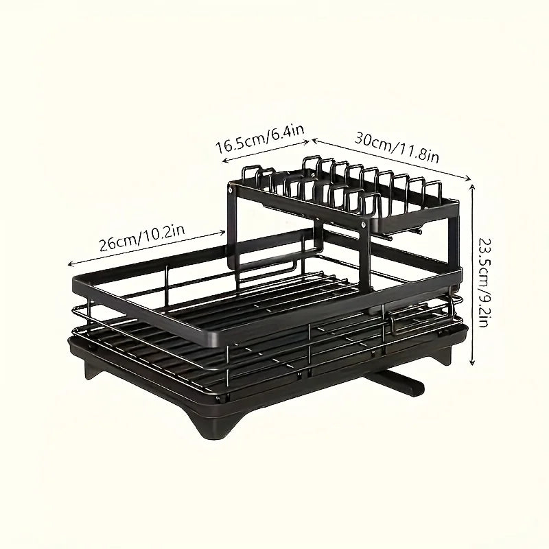 Double-Tier Extendable Dish Drainer