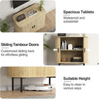 Fluted Buffet Sideboard Accent Cabinet