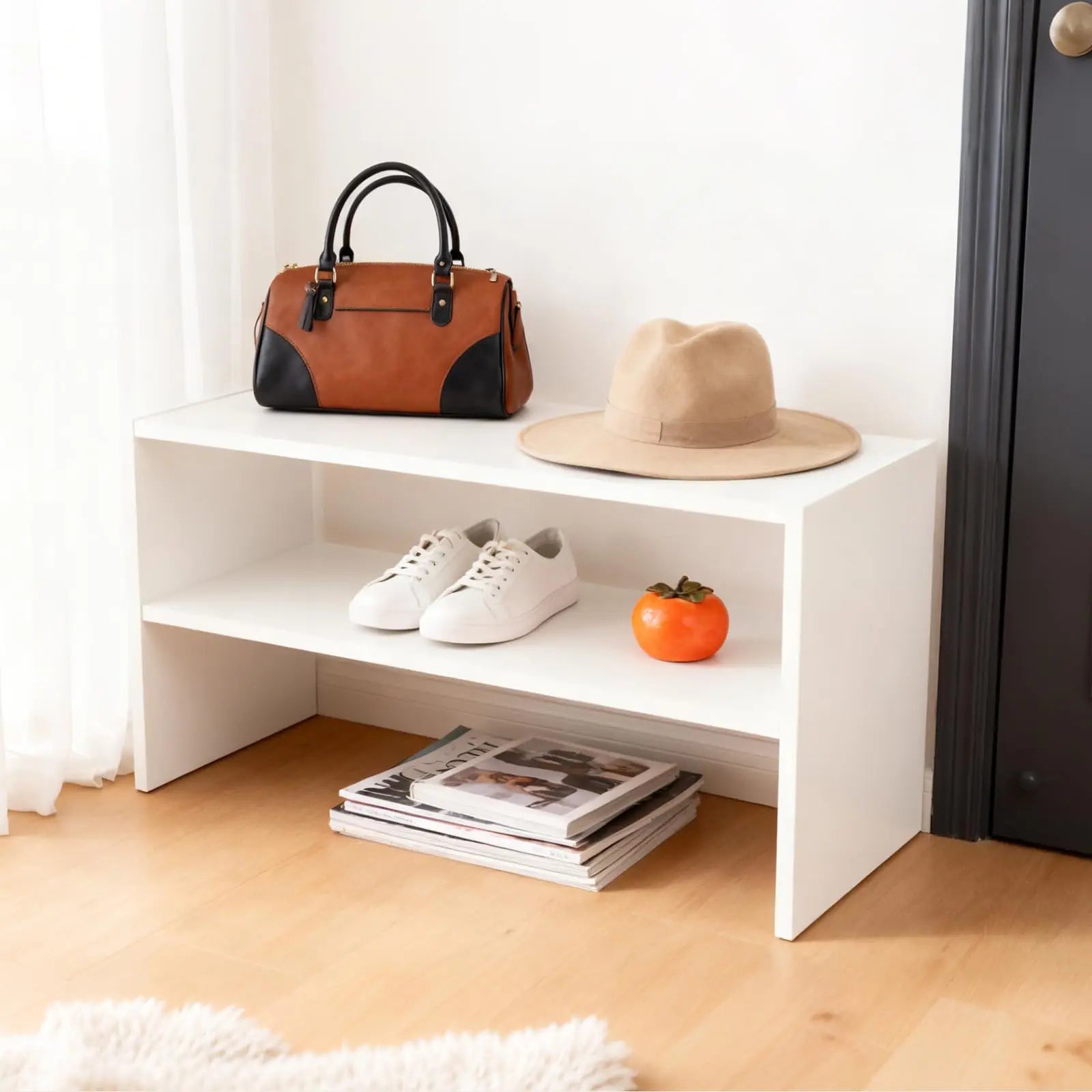 2-Tier Wooden Stackable Shoe Cabinet