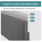 Upholstered Adjustable Linen Bed Frame