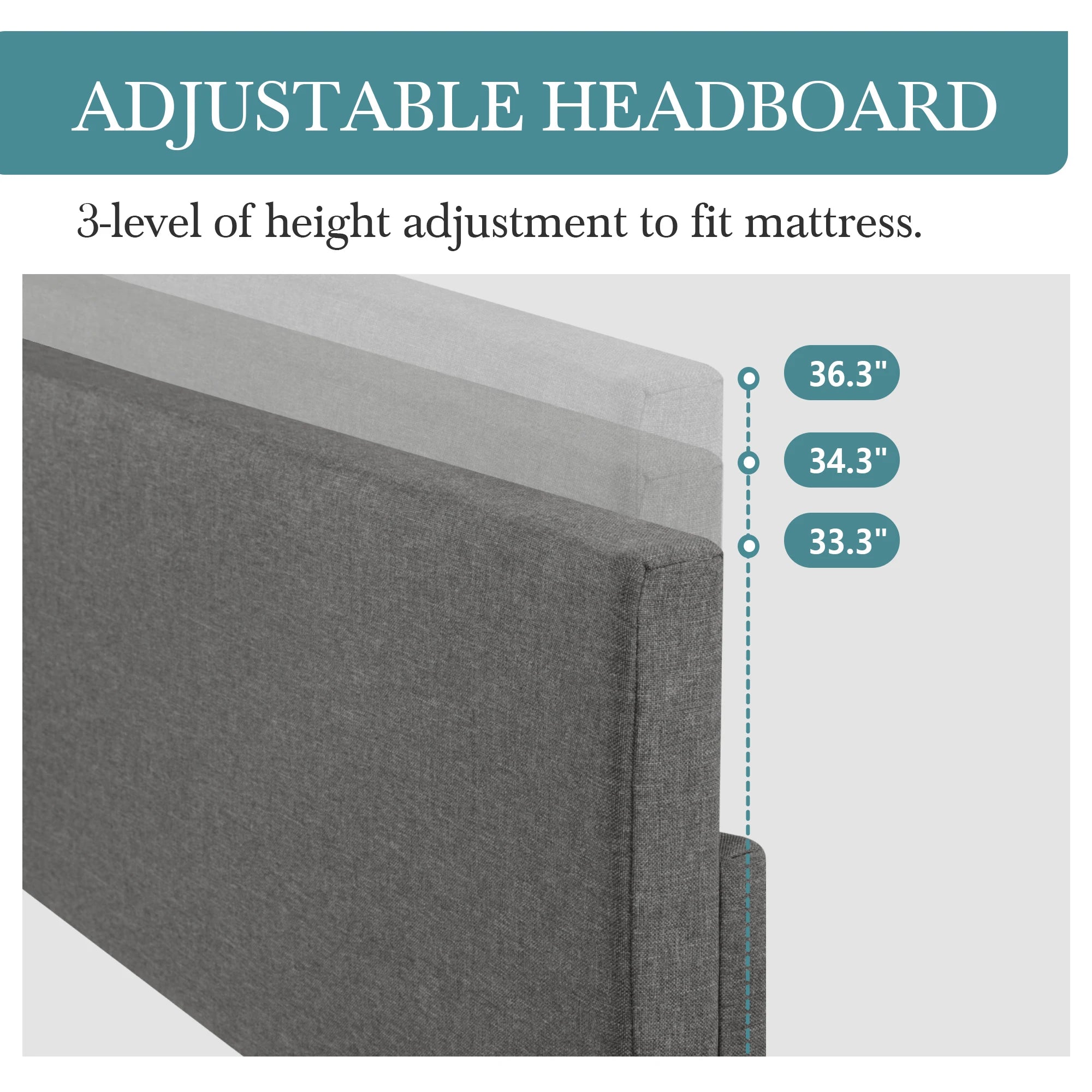 Upholstered Adjustable Linen Bed Frame