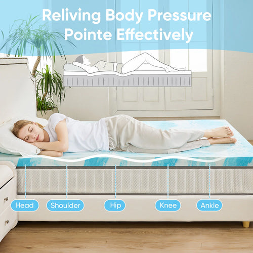 4 Inch Gel Memory Foam Mattress Topper