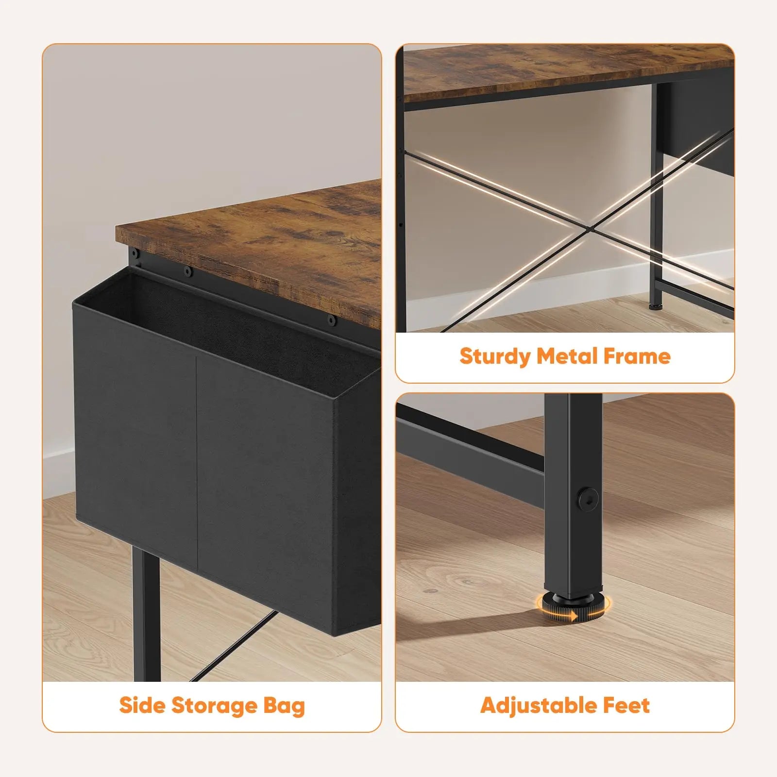 47 Inch L Shaped Desk