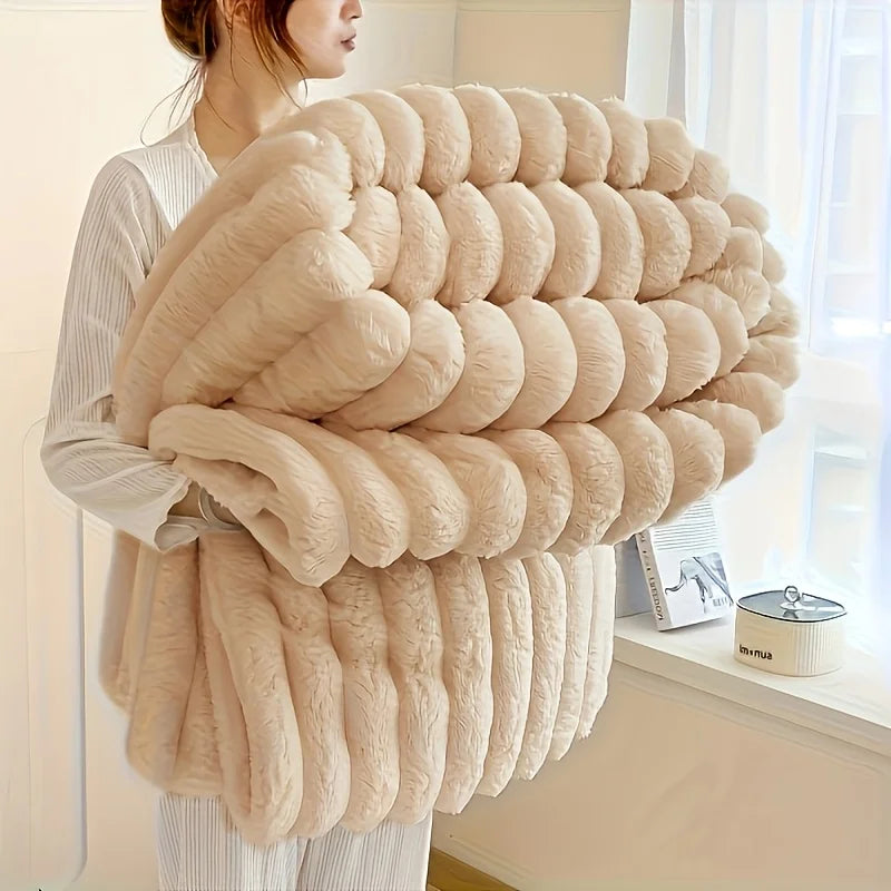 Oversized Warm Fleece Throw